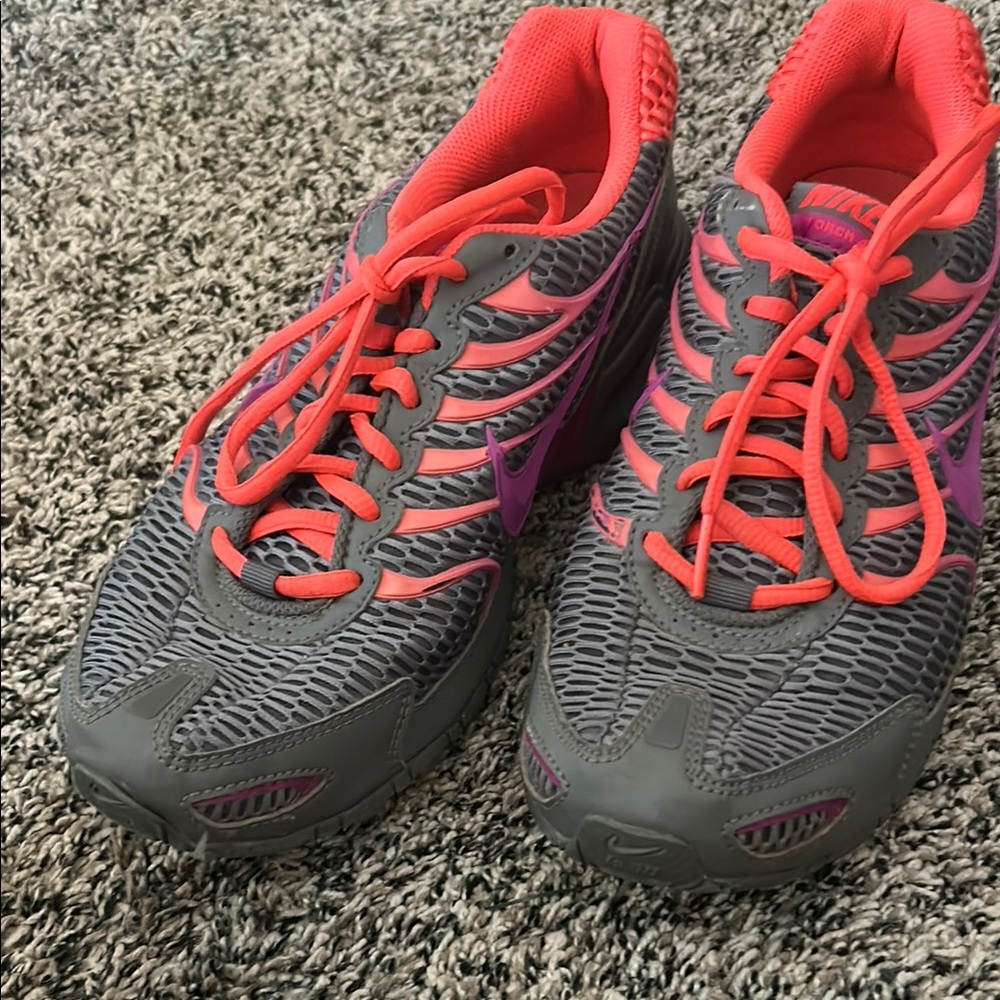 Nike Women's Gray and Pink Running Shoes